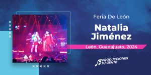 Natalia Jiménez en el recinto ferial de León, Guanajuato