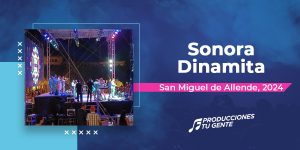 Sonora Dinamita frente a la parroquia de San Miguel de Allende
